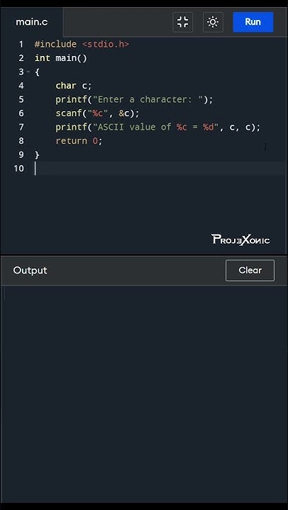 Find ASCII value of character in C program - YouTube
