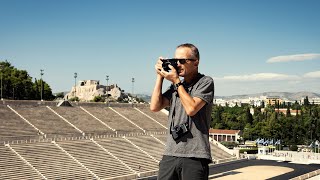 I photograph the Olympic Stadium in Athens with my Leica cameras.