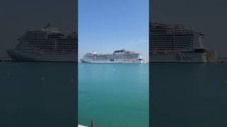 MSC Cruise Ship In Old Doha Port #qatar #shorts #shortvideo