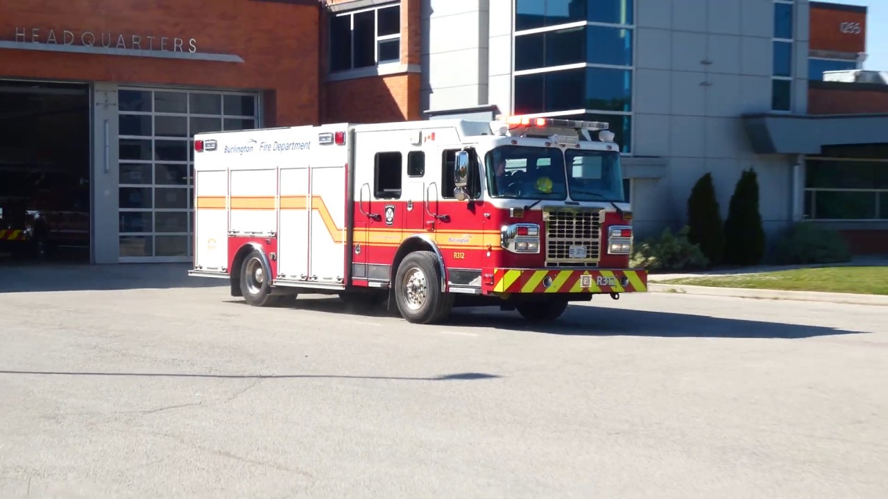 (EQ2B) Burlington Fire Department Rescue 312 Responding YouTube