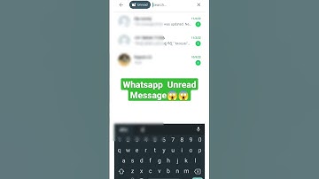 How to View Whatsapp Unread Message #whatsapp