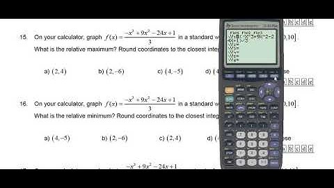#15. Finding the Relative Maximum of f(x) = (-x^3 + 9x^2 - 24x + 1)/3 in the TI-83 Plus Calculator