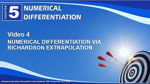 CHP5V4 Numerical Differentiation via Richardson Extrapolation