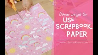 THREE Ways to Use a Whole sheet of 12x12 Paper - SCRAPBOOKING PAPER CRAFTS