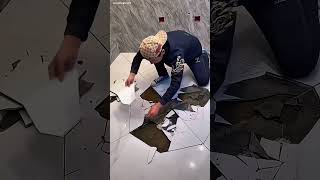🔥 Tiles Lagane Ki New Trick | 5 Min Me Perfect Fit 😲#TileFixingHack