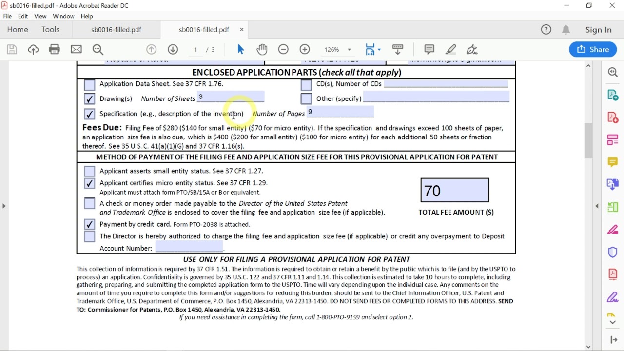 patent assignment form uspto