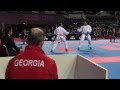 Georgia vs kazakhstan male team kumite competition 2014 world karate championships