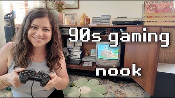 My Cozy 90s/2000s Retro Gaming Nook - PlayStation, CRT TV, CD Player!