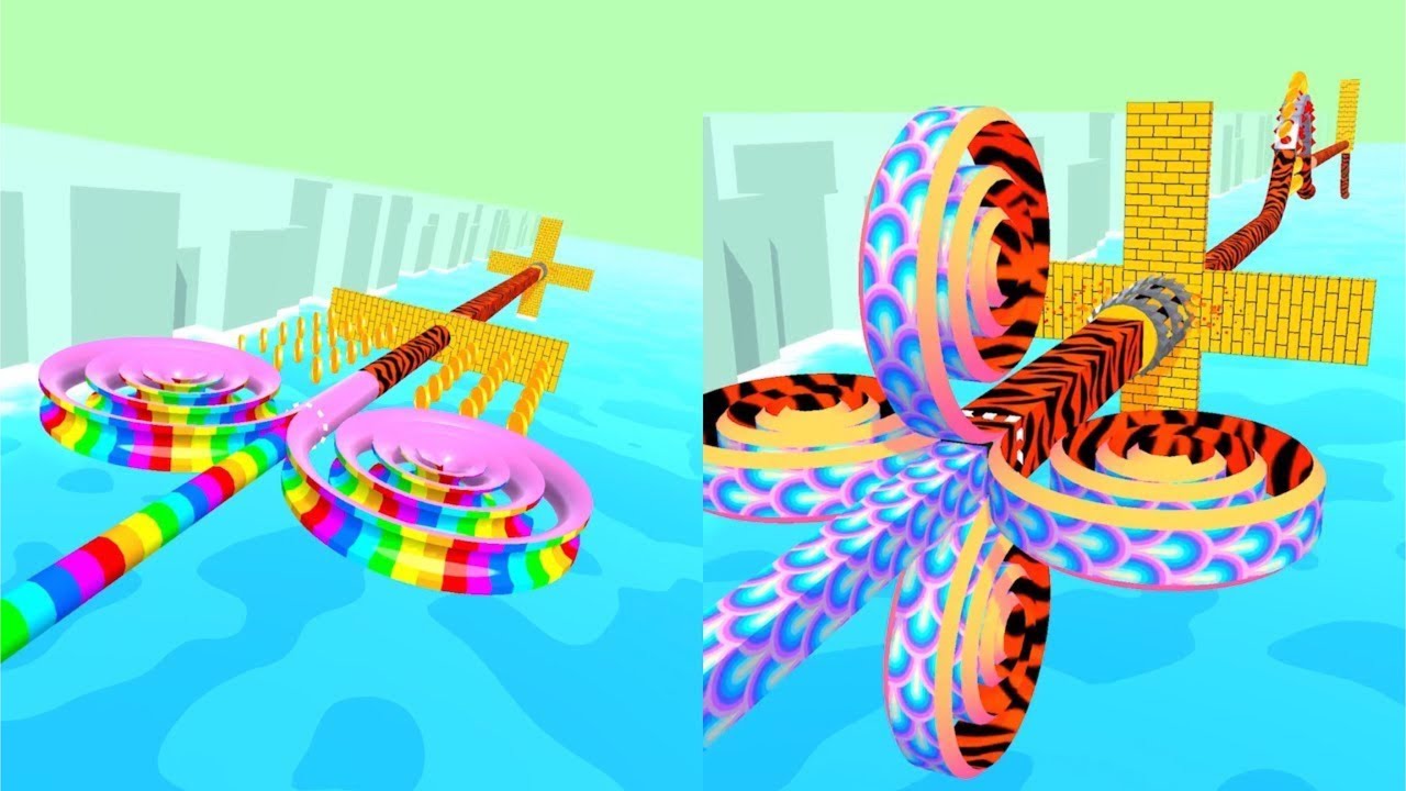 Spiral Rider! Very Satisfying And Relaxing ASMR Slicing Game