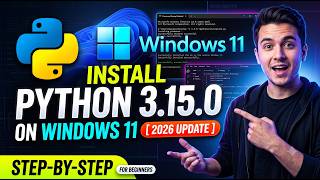How to Install Python 3.15.0 on Windows 11 [ 2026 Update ] Python Programming Tutorial for Beginners