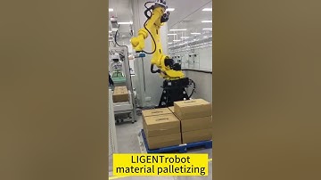 Factory real shot: LIGENT robot assembly line material palletizing