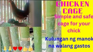 Simple and Safe Cage for your Chick|Chicken cage|Kulungan ng Manok na Walang Gastos|