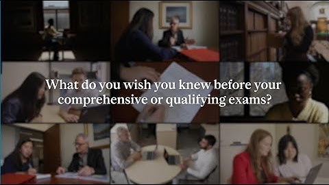 Preparing for Comprehensive Exams