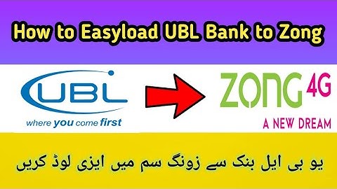 UBL Bank to Zong Easyload || Mr Arif Baba
