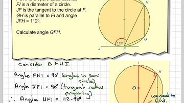 Angles in a cyclic quadrilateral and tangent radius property