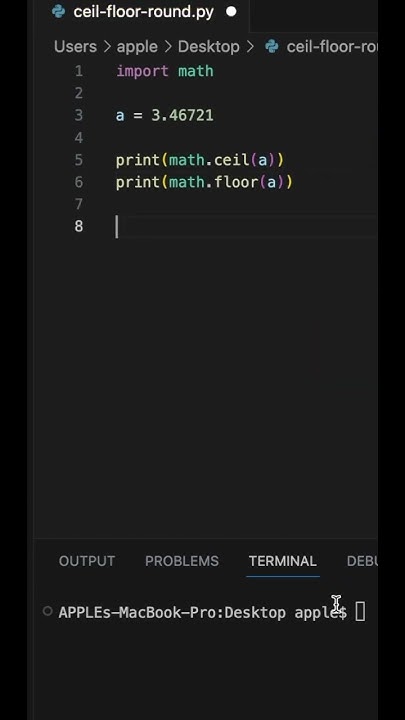 Difference between ceil() and floor() functions in Python #shorts # ...