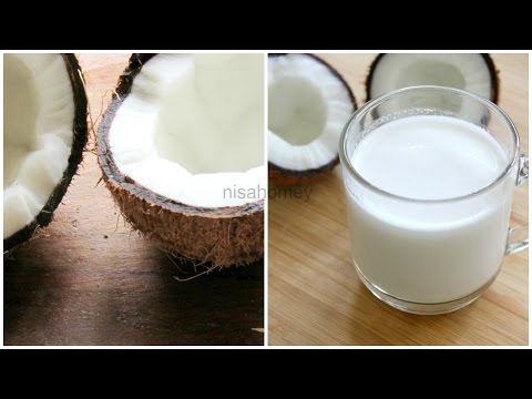 How To Make Coconut Milk At Home - Homemade Coconut Milk Recipe - Nisa Homey