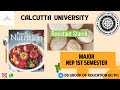 কলকাতা বিশ্ববিদ্যালয় :: FOOD and NUTRITION :: 1ST SEMESTER (Major) ::  Topic - Resistant Starch