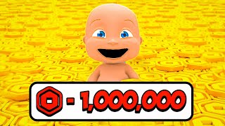 Baby Spends 1,000,000 Robux In 1 Hour!