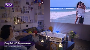 BenQ W1070+ & W1080ST+ Home Projector - Side Projection