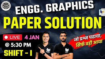 Engineering Graphics 4 January 2025 Paper Solution | Up Polytechnic 1st Semester Engg. Graphics