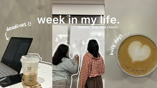 WEEK IN MY LIFE🧸🗓️: busy uni life, productive vlog, hangout, romanticizing study, etc.