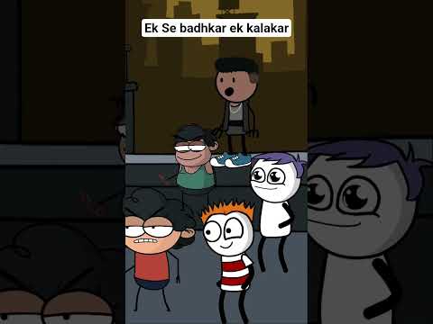 ek Se badhkar ek kalakar 😂 #comedy #funny #animation #shortfeed