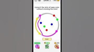 braindom level 2 connect the dots of same color without crossing the line puzzle clue 🗝️🧩