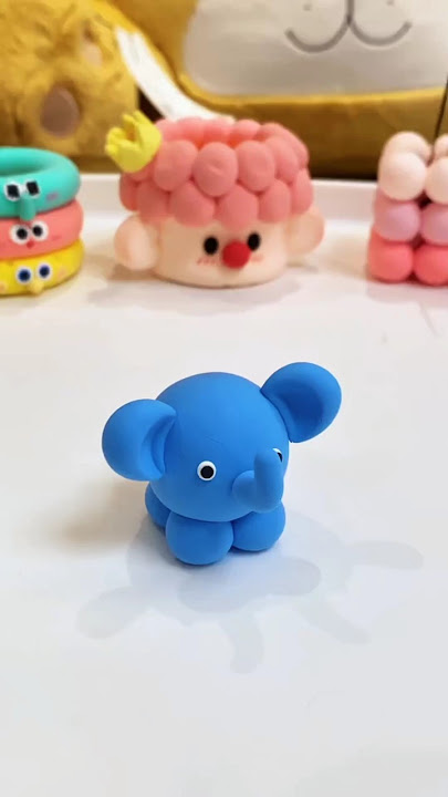 DIY Cute Elephant #claycraft #craftideas #diy #artandcraft