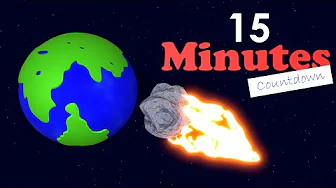 15 Minutes Counter | 15 Minutes Timer |  15 MINUTE ASTEROID THREAT Themed Countdown