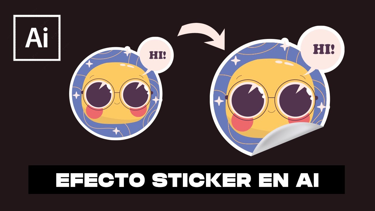 Hack de diseño gráfico: efecto de pegatina | Illustrator | Sencillo