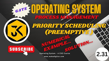 2.31 Priority Scheduling (Preemptive): Numerical Examples & Solutions #operatingsystem #gate
