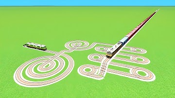 💝TWO TRAIN CROSS ON ROUNDED CIRCLE TRACK SILDE U CURVE RAILRAOD RAILWORK BEANG DRIVE 