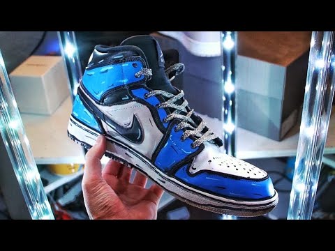 blue jordan 1 cartoon