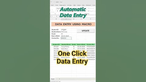 💥 One-Click Data Entry Trick 😱 | Excel Fills All Data Automatically! ⚡📊 #shorts  #excel #exceltips