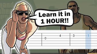 GTA San Andreas - Theme song - EASY Guitar tutorial (TAB) Resimi