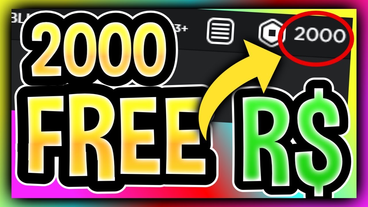 New How To Get 2000 Robux For Free In Roblox Youtube