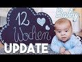 Baby update  12 wochen  schbe erstes spielen  entwicklung  jackielina