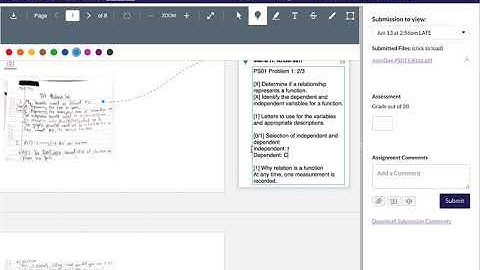How to Grade a PDF Submission in Canvas