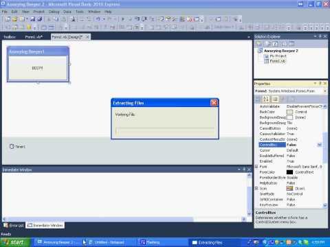 Visual Basic Tutorial 1: How to make an annoying beeper!