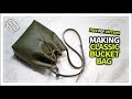 Leather craft making a classic bucket bag  free pdf pattern