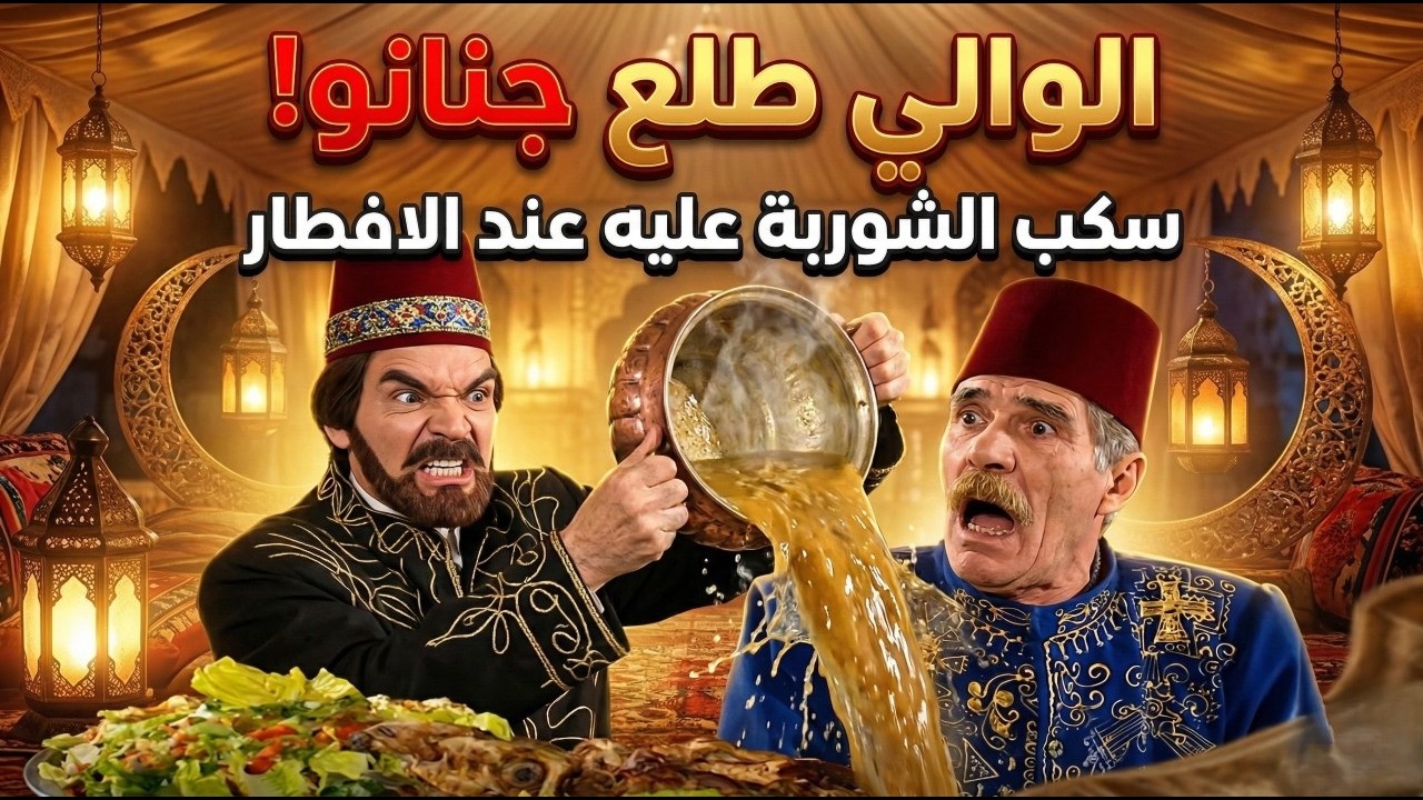 أجمل لوحات مرايا | الوالي عامل عزيمة على الافطار والطباخ سكب عليه الشوربه طلع جنانو| ياسر العظمة