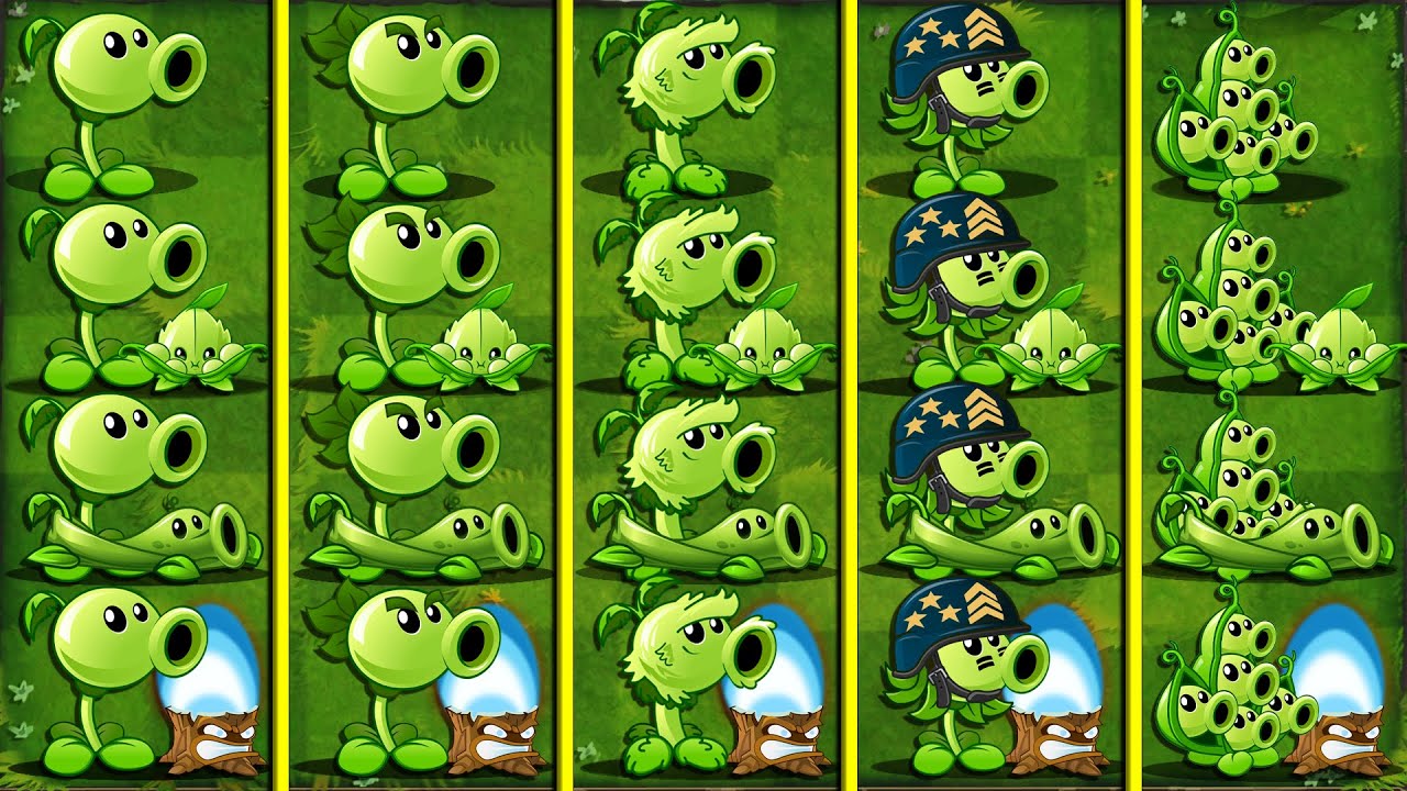 PVZ 2 Discovery - Power Of Peashooters & Support Plants NOOB - PRO - HACKER version