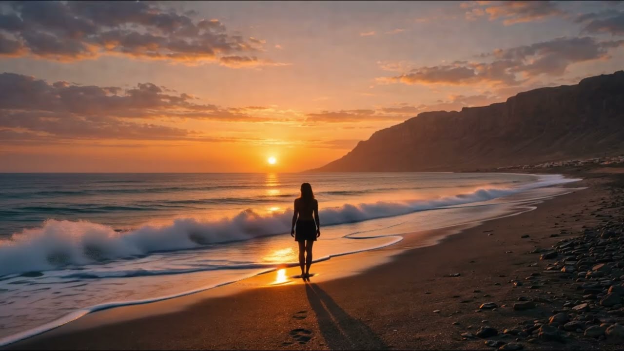 Calm Down in 14 Minutes – Ambient Guitar at Famara Sunset