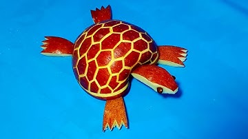 Art carving fruit - How to make Apple Turtles - Red Tortoise