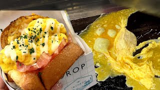 부드러운 계란폭탄! 달콤소스 에그드랍(Egg Drop) -Bacon Egg Garlic Sandwich, Scrambled Egg Sandwich,Korean street food