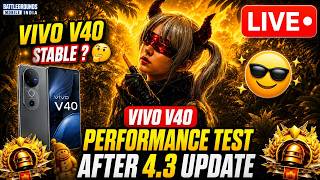 VIVO V 40  60 FPS PERFORMENCE TEST AFTER 4.3 UPDATE🔥#bgmilive #120fps #vivov40