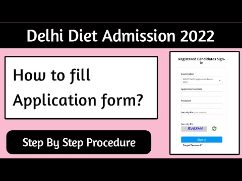 Delhi Diet registration started 2022| How to fill Delhi diet application form 2022| Delhi diet form