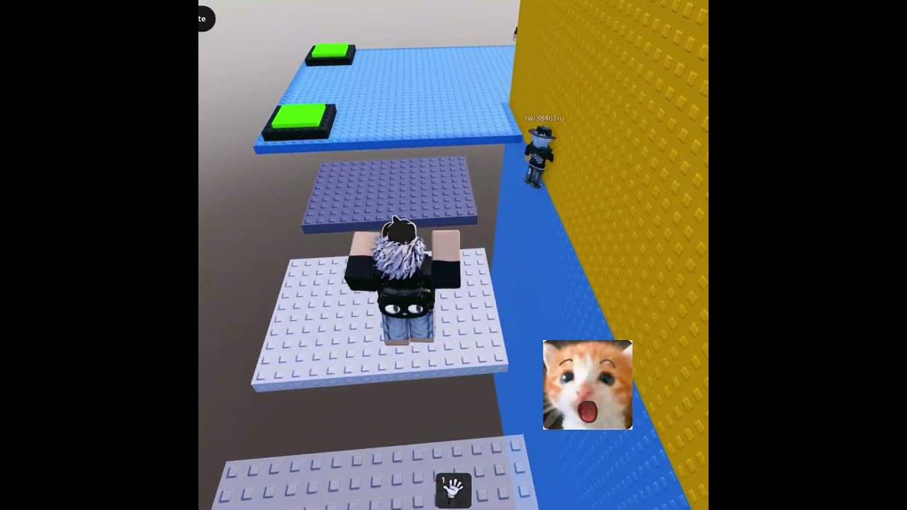 He can wallhop, but he keeps falling XD | #roblox #robloxedit #robloxmemes