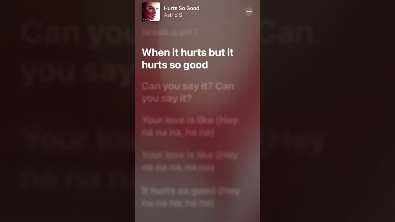 Astrid S Hurts So Good Lyrics 